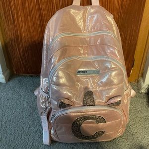 Pink letter C backpack